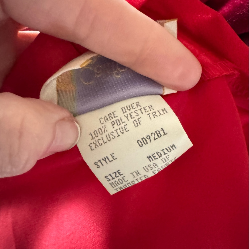 🔥Vintage Red Hot Silky Robe🔥 ~medium - Picture 8 of 8